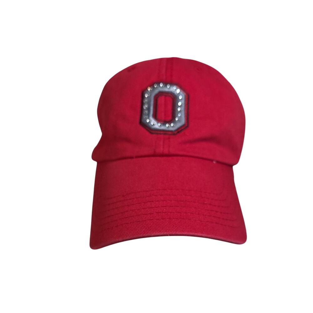 Fan Favorite Ohio State Buckeyes Crystal Embellished Block O Red Hat